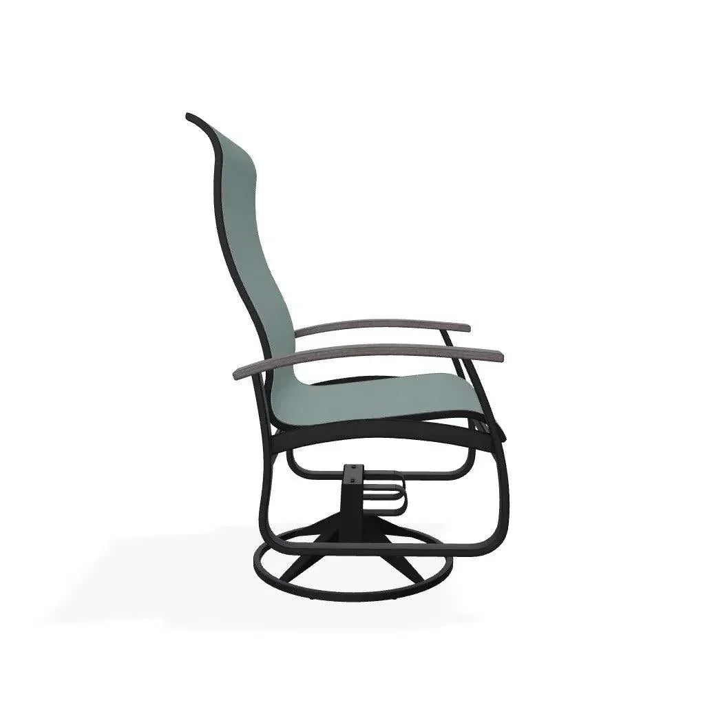 Belle Isle Sling Supreme Swivel Rocker MGP Arms - LOOMLAN - Telescope - Outdoor Accent Chairs