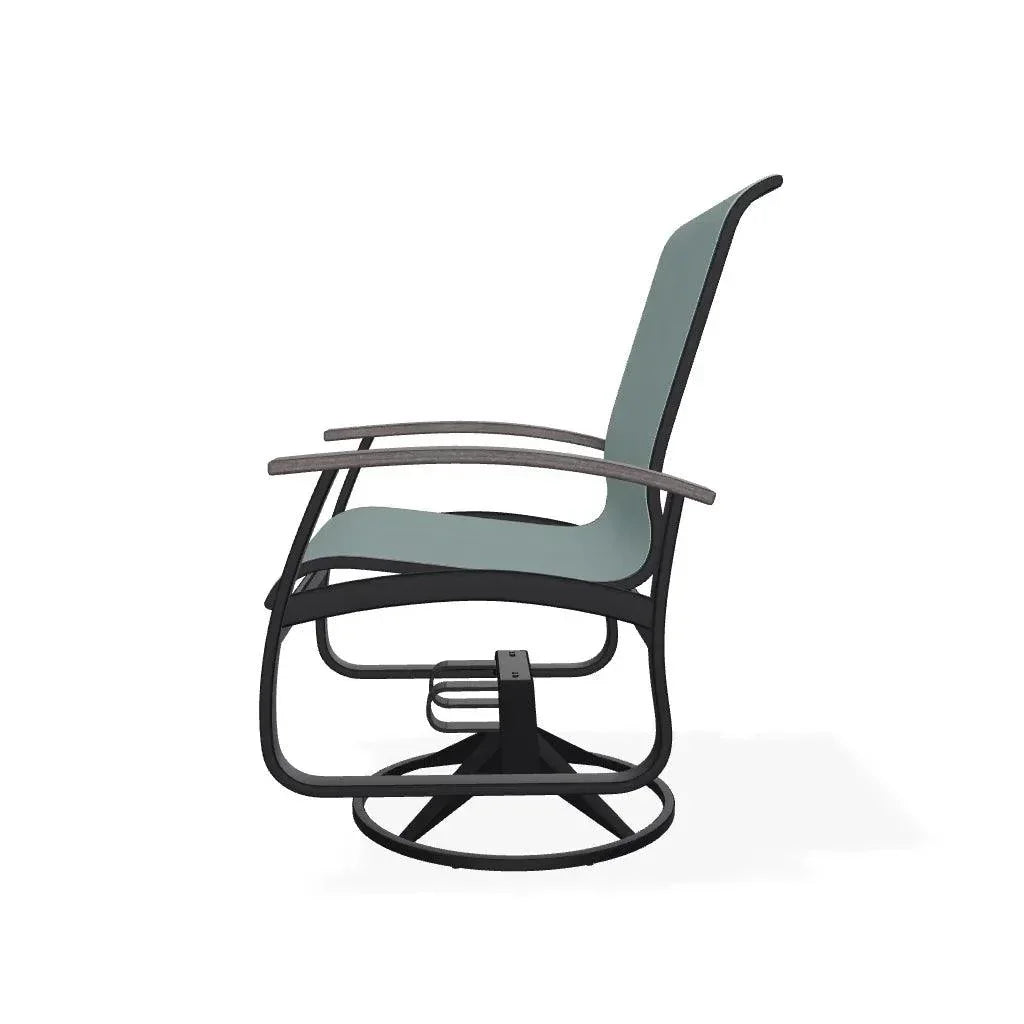 Belle Isle Sling Swivel Rocker with MGP Arms - LOOMLAN - Telescope - Outdoor Accent Chairs