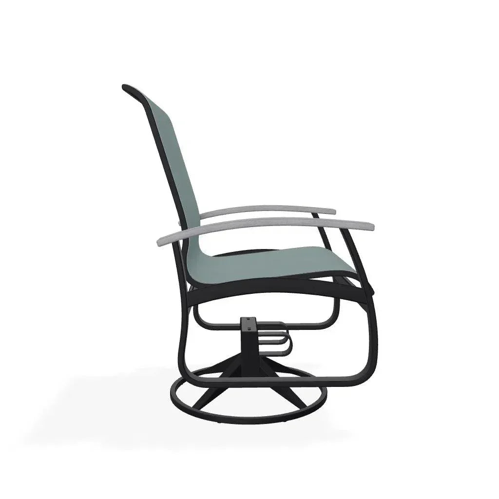 Belle Isle Sling Swivel Rocker with MGP Arms - LOOMLAN - Telescope - Outdoor Accent Chairs
