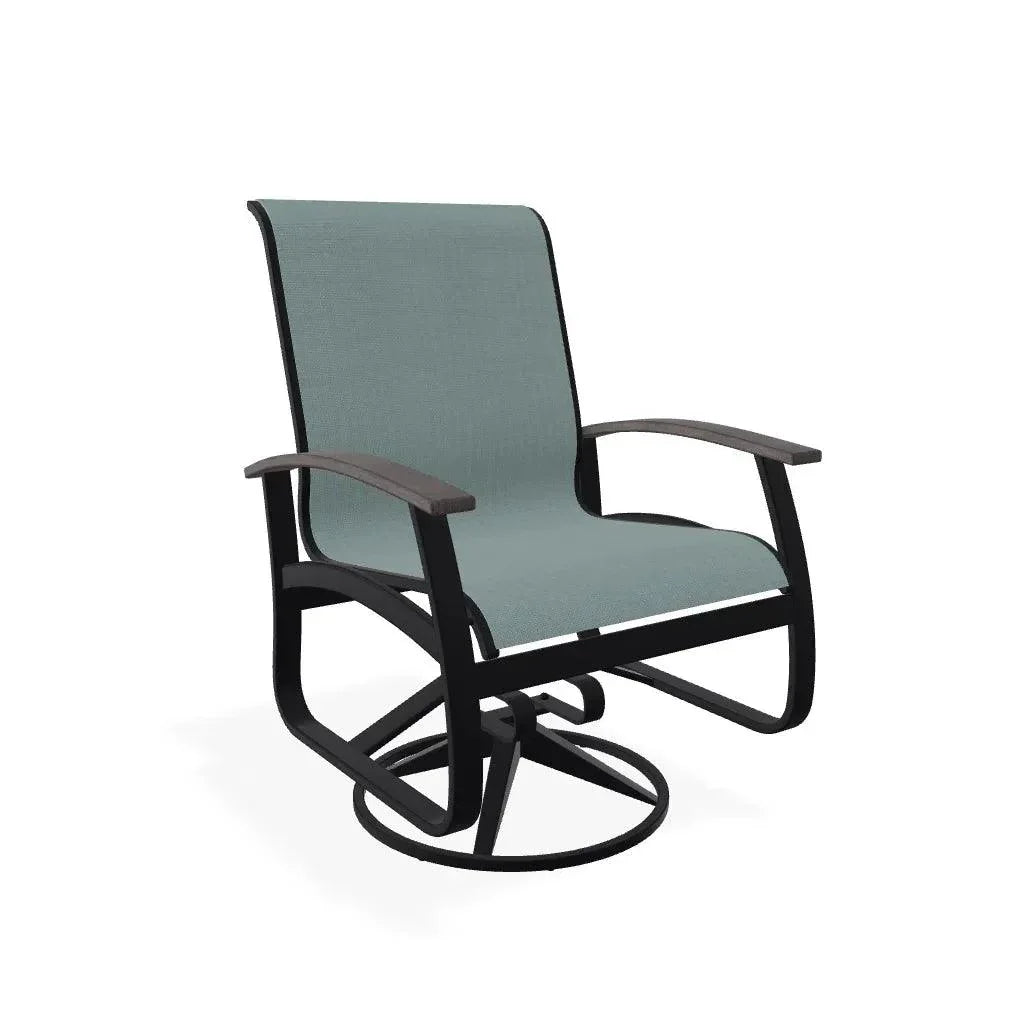 Belle Isle Sling Swivel Rocker with MGP Arms - LOOMLAN - Telescope - Outdoor Accent Chairs