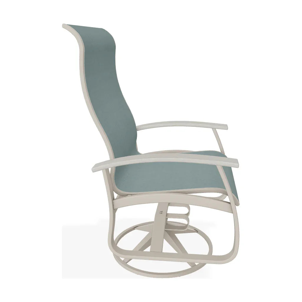 Belle Isle Supreme Swivel Rocker Polymer Arms - LOOMLAN - Telescope - Outdoor Accent Chairs