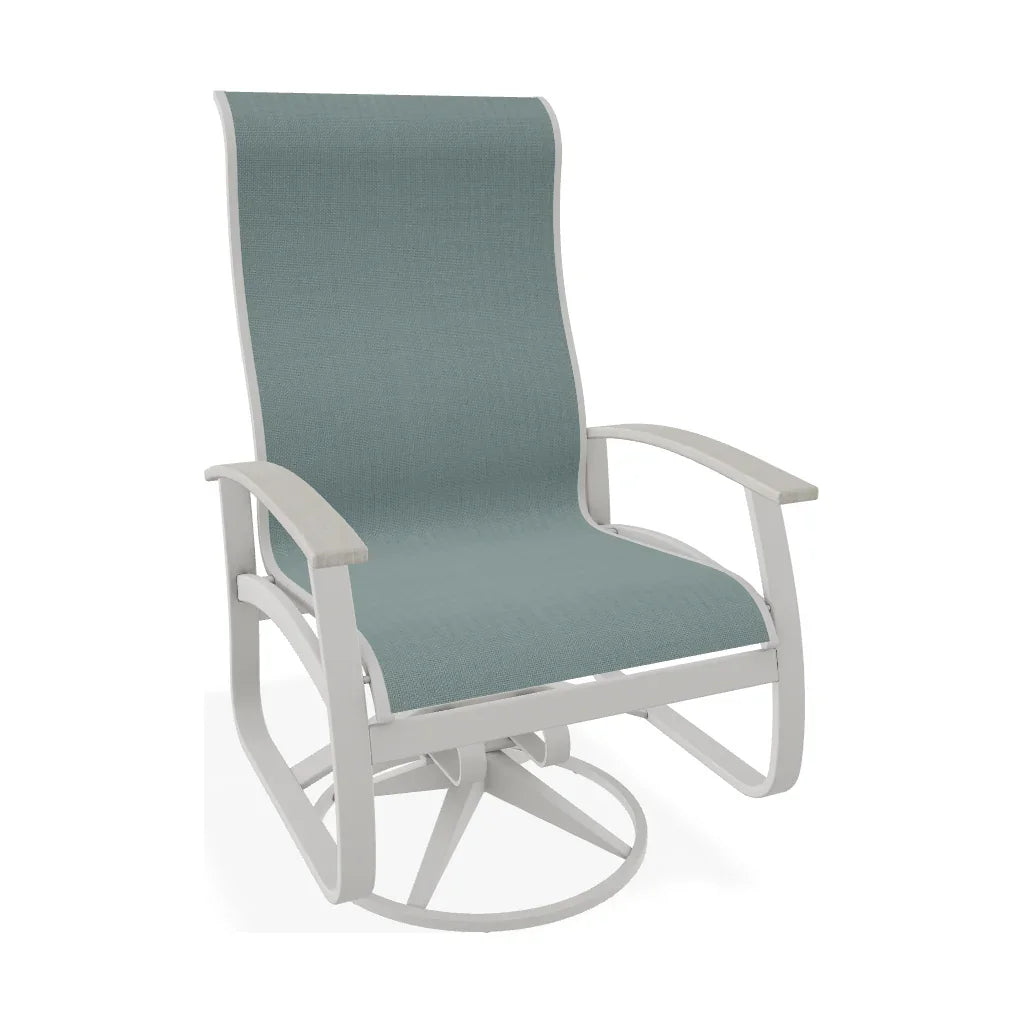 Belle Isle Supreme Swivel Rocker Polymer Arms - LOOMLAN - Telescope - Outdoor Accent Chairs