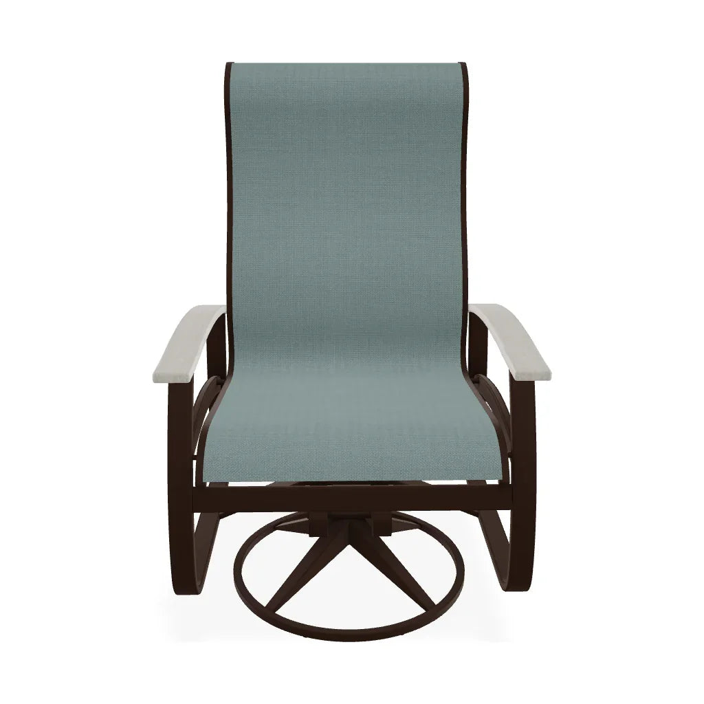 Belle Isle Supreme Swivel Rocker Polymer Arms - LOOMLAN - Telescope - Outdoor Accent Chairs