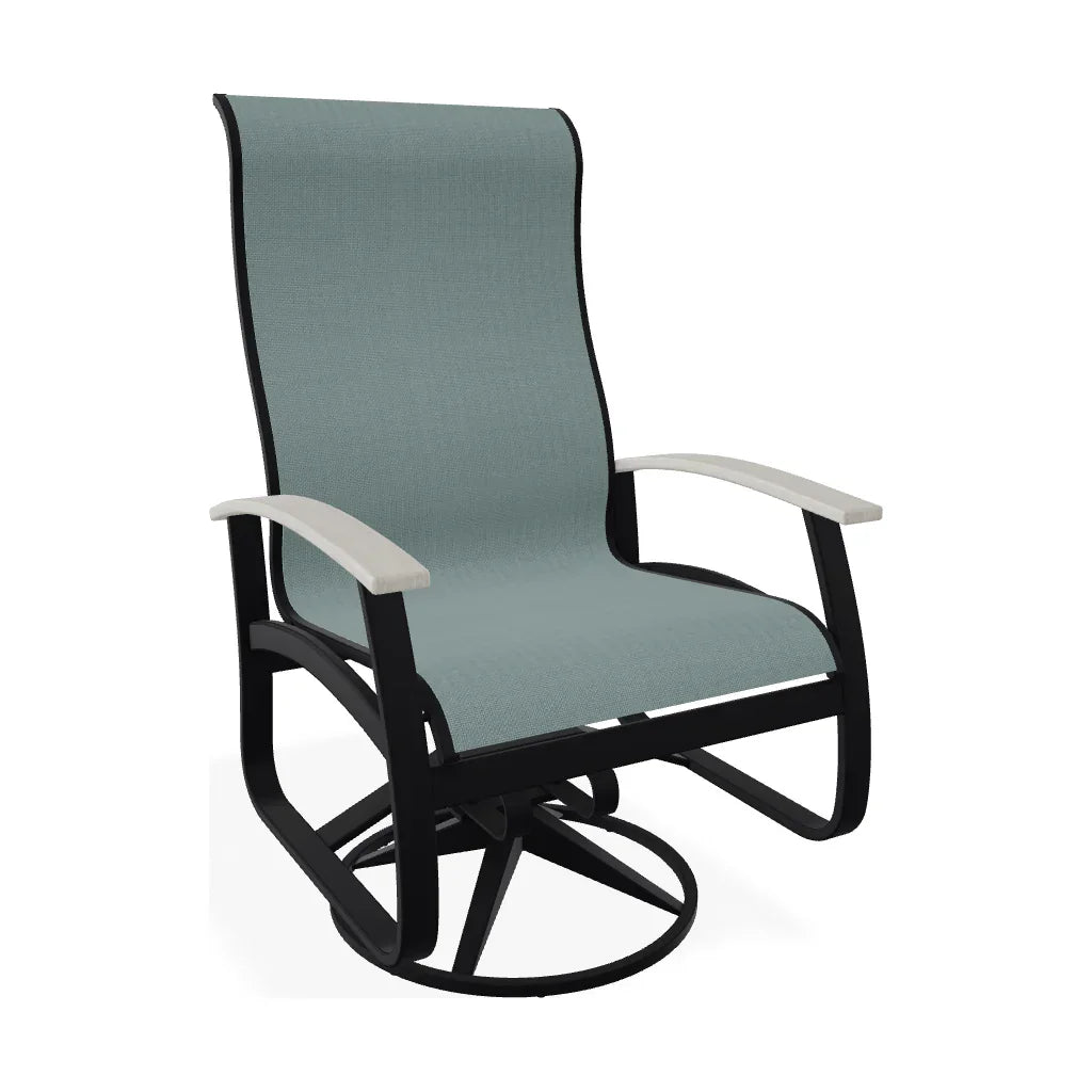 Belle Isle Supreme Swivel Rocker Polymer Arms - LOOMLAN - Telescope - Outdoor Accent Chairs