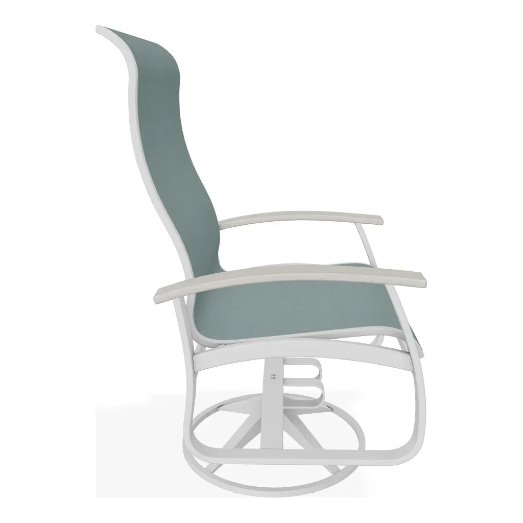 Belle Isle Supreme Swivel Rocker Polymer Arms - LOOMLAN - Telescope - Outdoor Accent Chairs