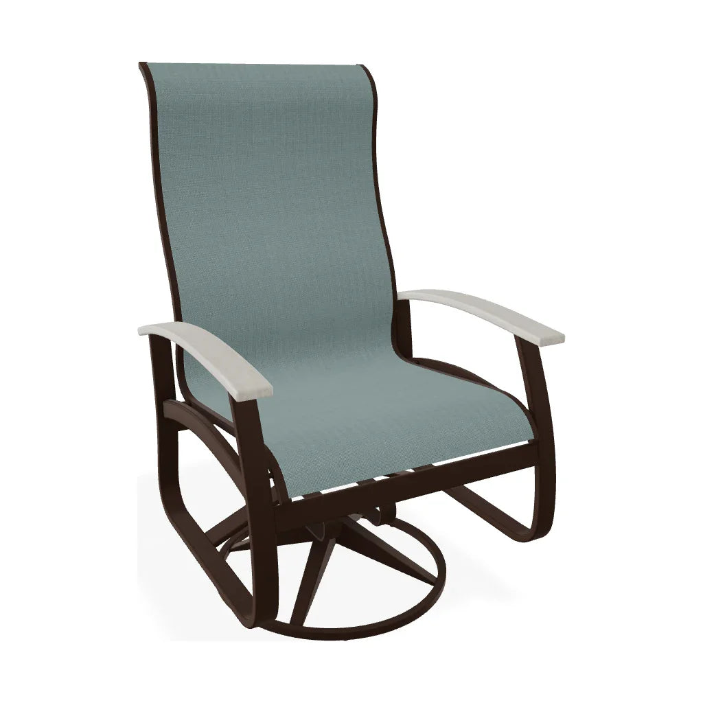 Belle Isle Supreme Swivel Rocker Polymer Arms - LOOMLAN - Telescope - Outdoor Accent Chairs
