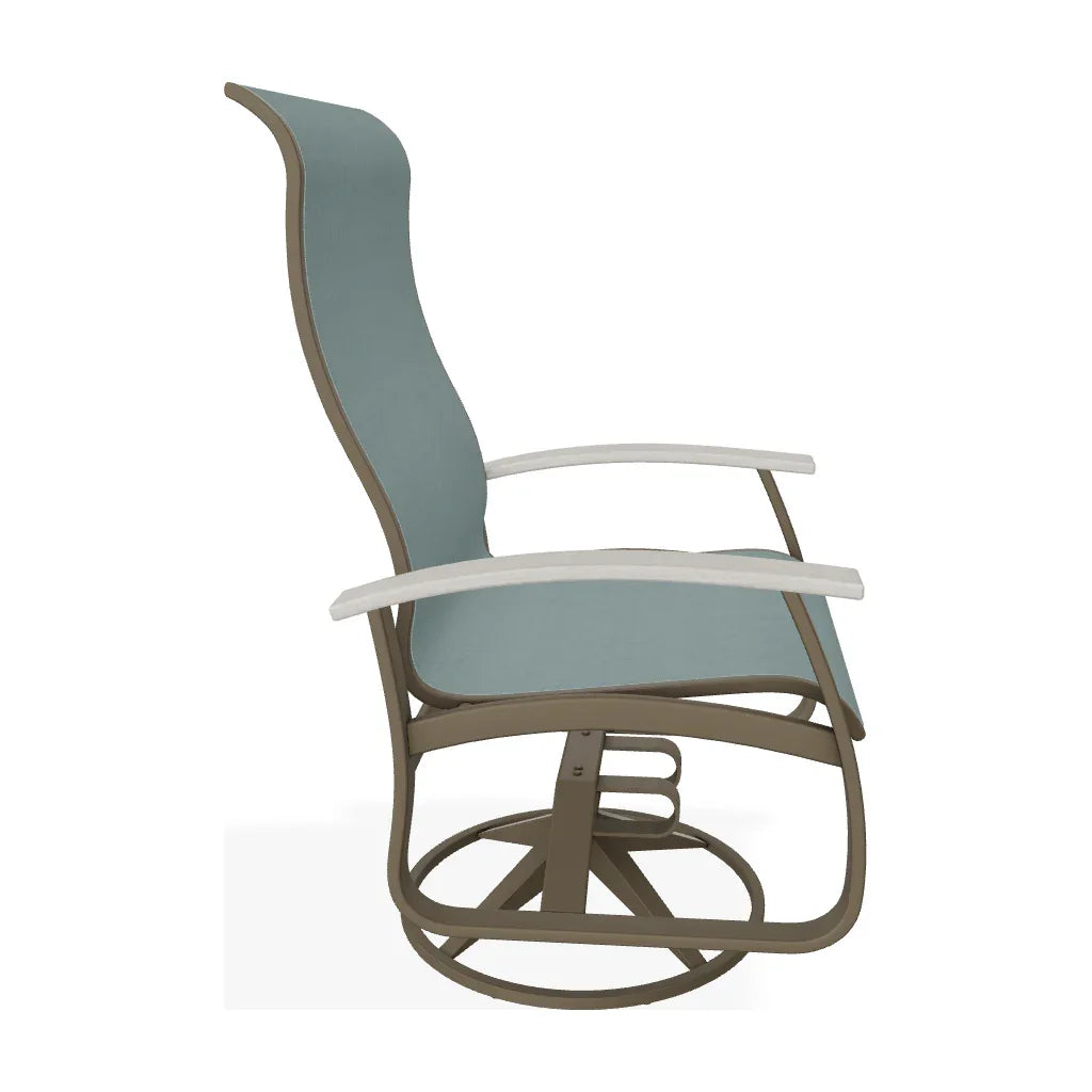 Belle Isle Supreme Swivel Rocker Polymer Arms - LOOMLAN - Telescope - Outdoor Accent Chairs