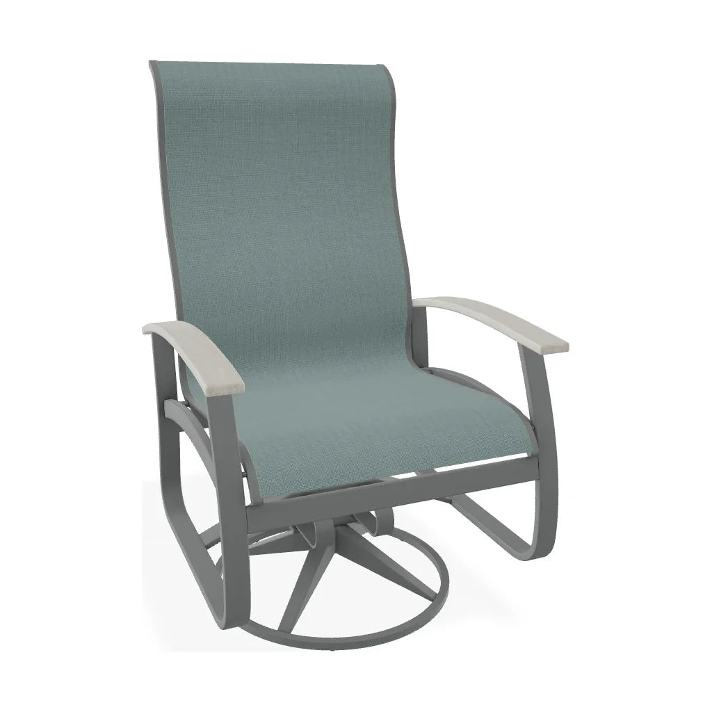 Belle Isle Supreme Swivel Rocker Polymer Arms - LOOMLAN - Telescope - Outdoor Accent Chairs