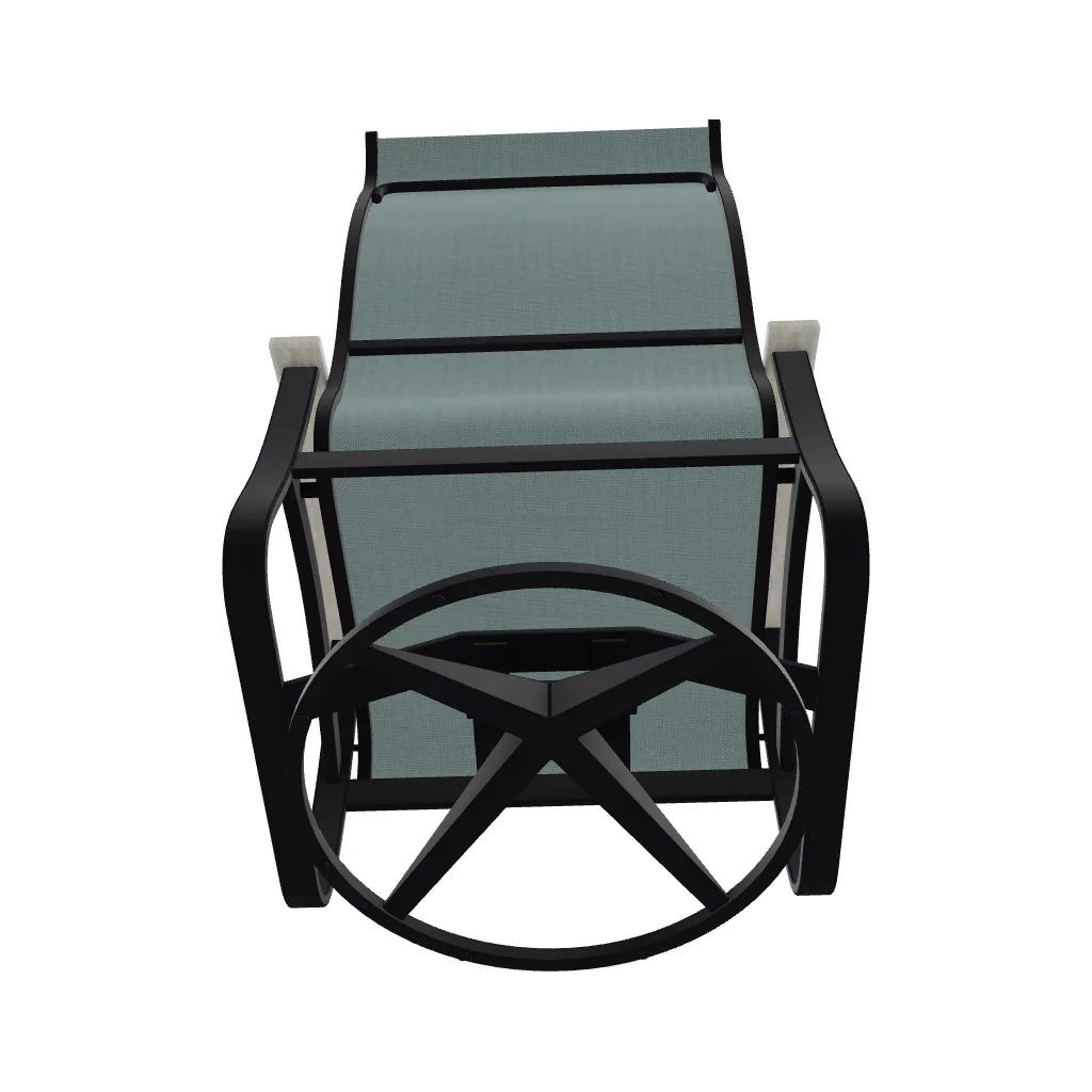 Belle Isle Supreme Swivel Rocker Polymer Arms - LOOMLAN - Telescope - Outdoor Accent Chairs