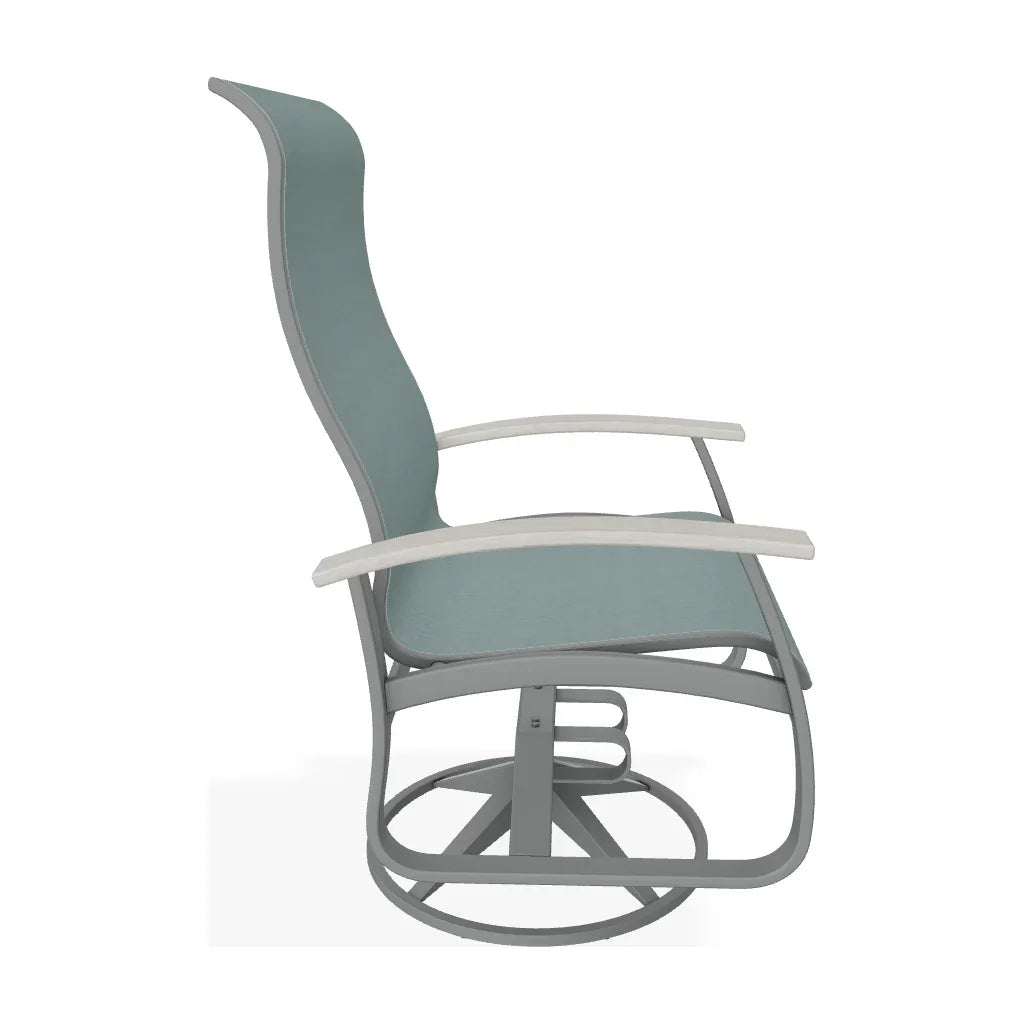 Belle Isle Supreme Swivel Rocker Polymer Arms - LOOMLAN - Telescope - Outdoor Accent Chairs