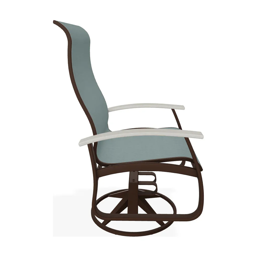 Belle Isle Supreme Swivel Rocker Polymer Arms - LOOMLAN - Telescope - Outdoor Accent Chairs