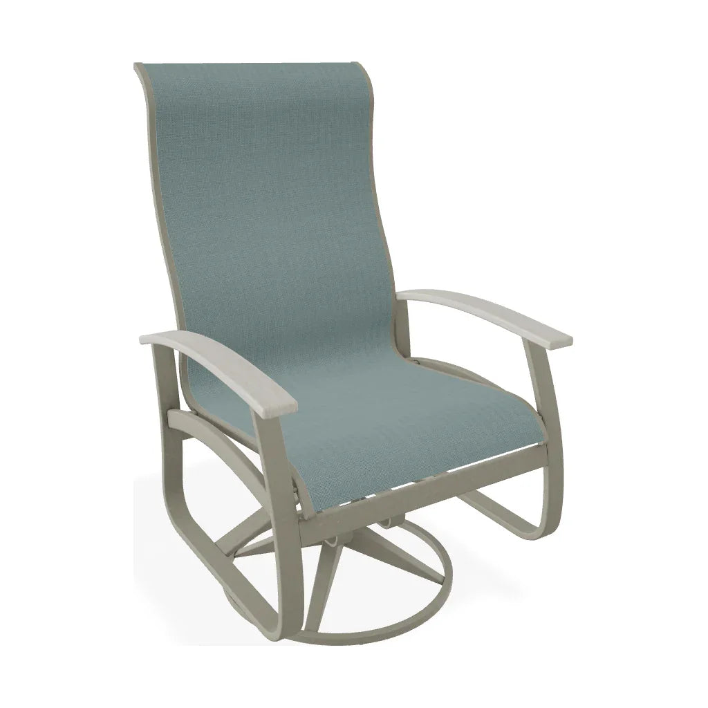 Belle Isle Supreme Swivel Rocker Polymer Arms - LOOMLAN - Telescope - Outdoor Accent Chairs