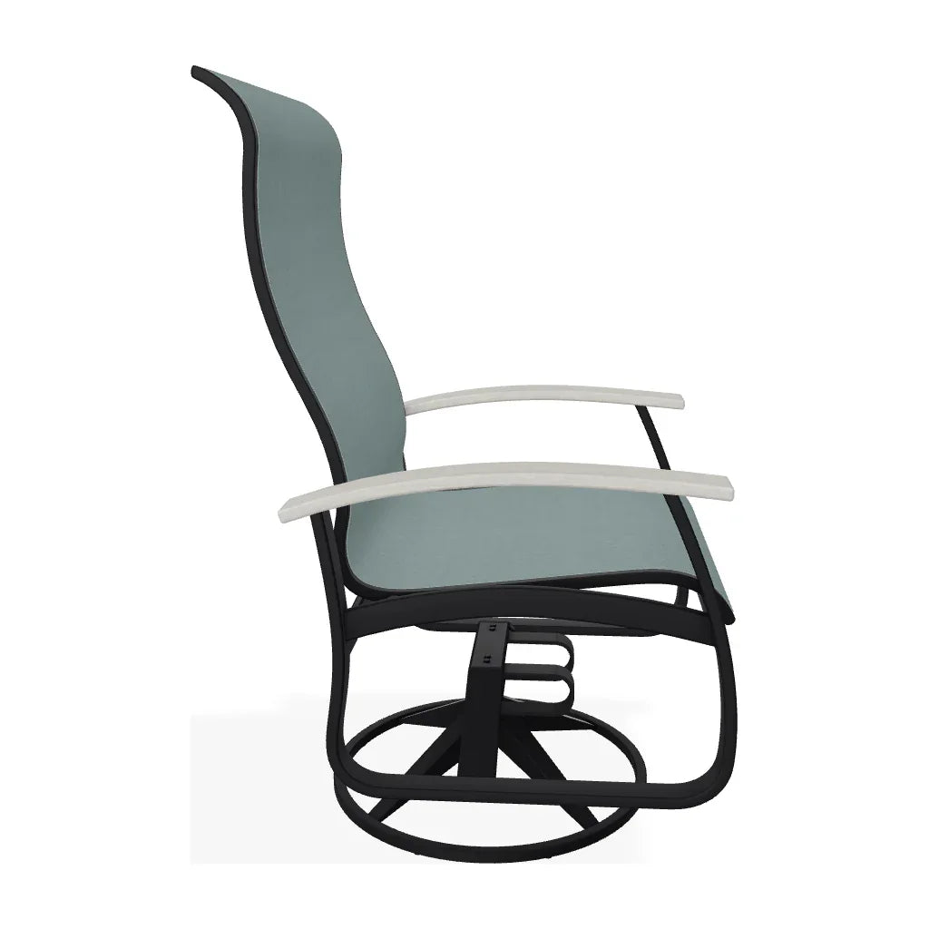 Belle Isle Supreme Swivel Rocker Polymer Arms - LOOMLAN - Telescope - Outdoor Accent Chairs
