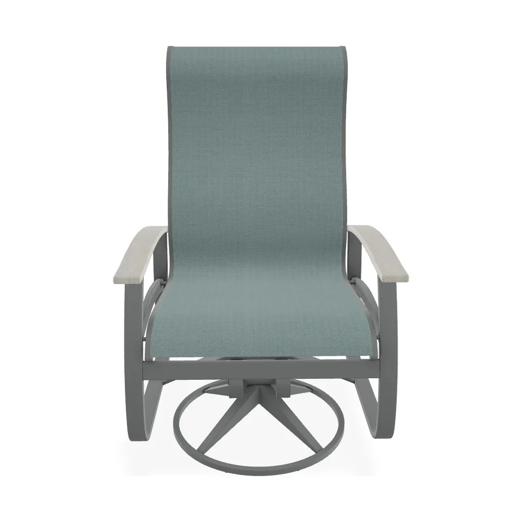 Belle Isle Supreme Swivel Rocker Polymer Arms - LOOMLAN - Telescope - Outdoor Accent Chairs