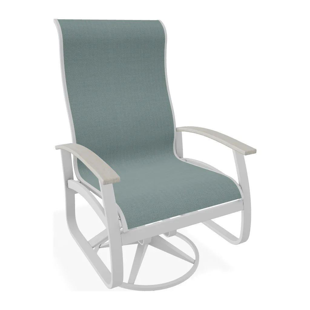 Belle Isle Supreme Swivel Rocker Polymer Arms - LOOMLAN - Telescope - Outdoor Accent Chairs