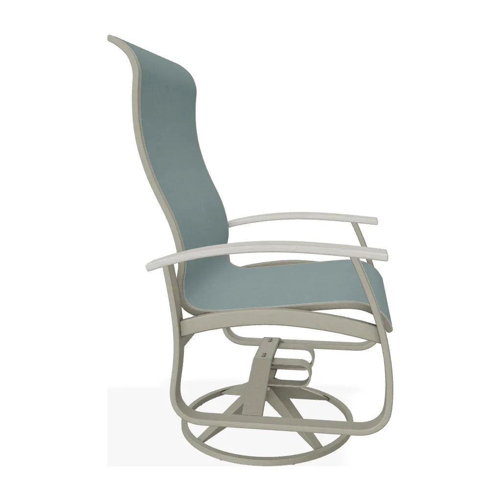 Belle Isle Supreme Swivel Rocker Polymer Arms - LOOMLAN - Telescope - Outdoor Accent Chairs