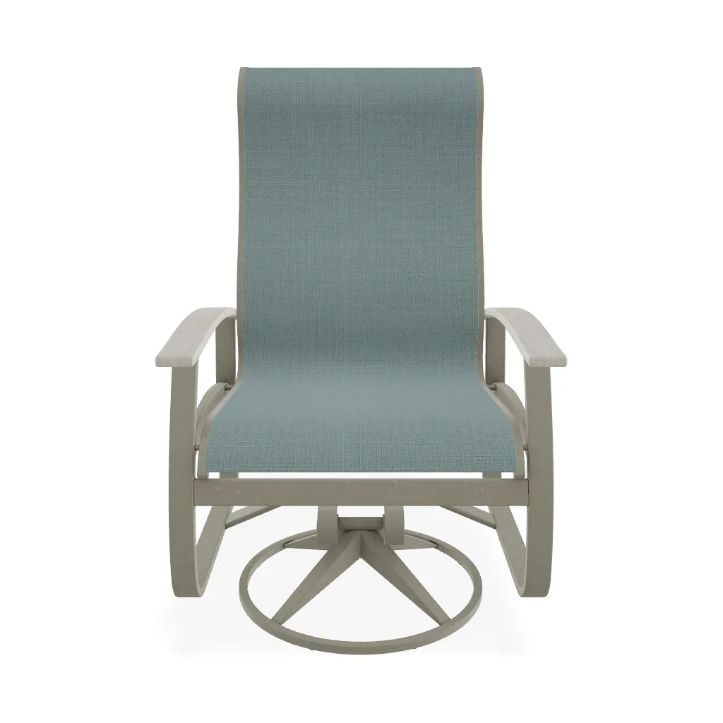 Belle Isle Supreme Swivel Rocker Polymer Arms - LOOMLAN - Telescope - Outdoor Accent Chairs