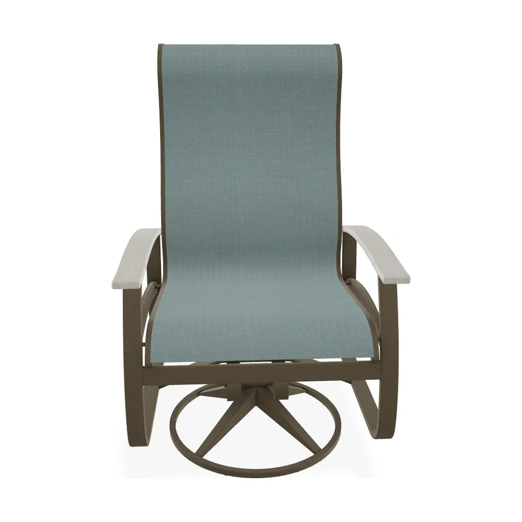 Belle Isle Supreme Swivel Rocker Polymer Arms - LOOMLAN - Telescope - Outdoor Accent Chairs