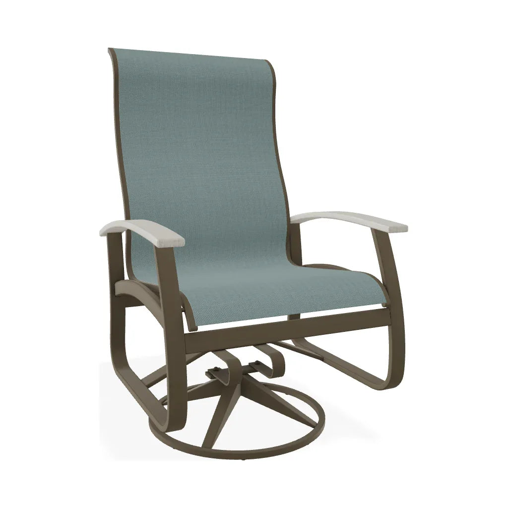 Belle Isle Supreme Swivel Rocker Polymer Arms - LOOMLAN - Telescope - Outdoor Accent Chairs