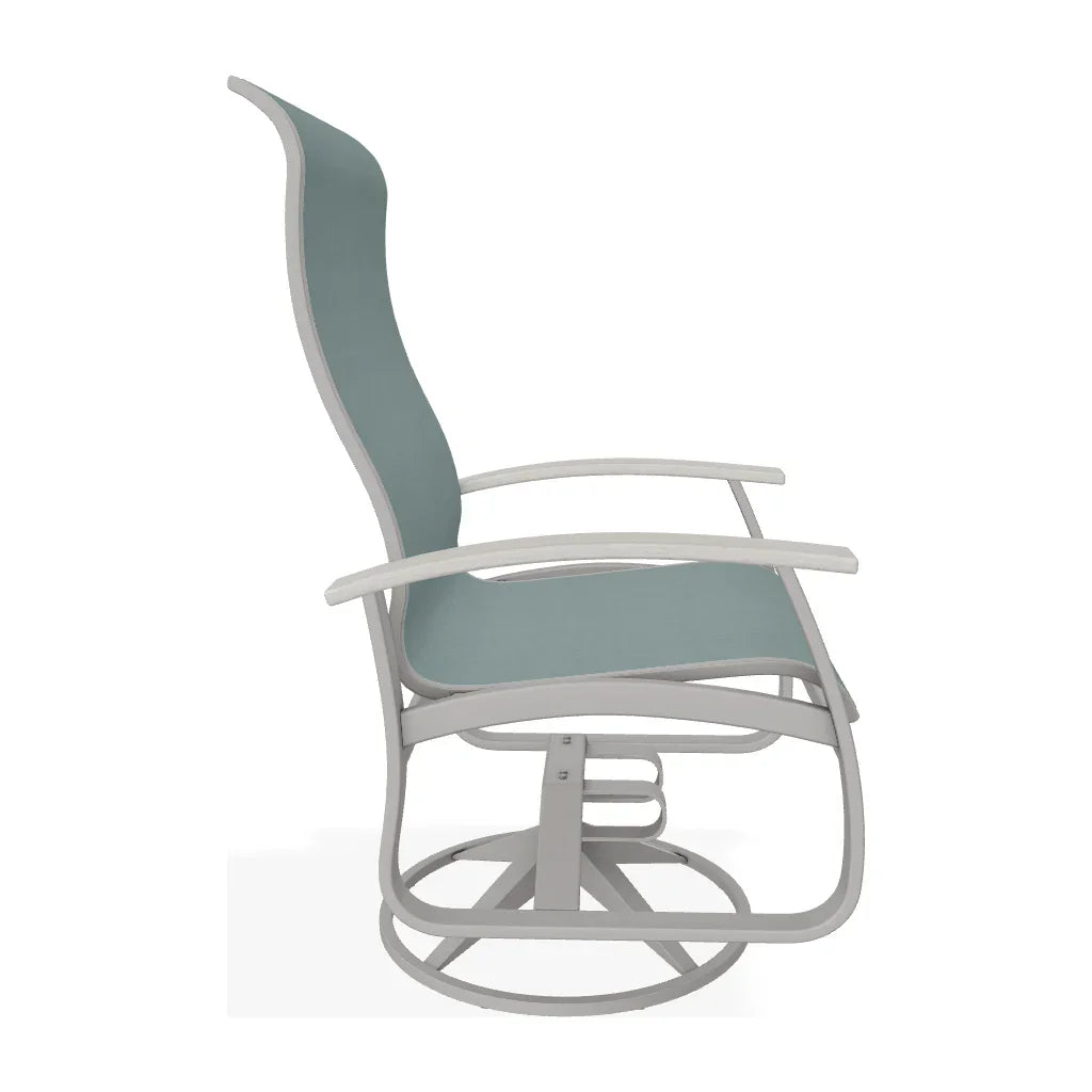 Belle Isle Supreme Swivel Rocker Polymer Arms - LOOMLAN - Telescope - Outdoor Accent Chairs