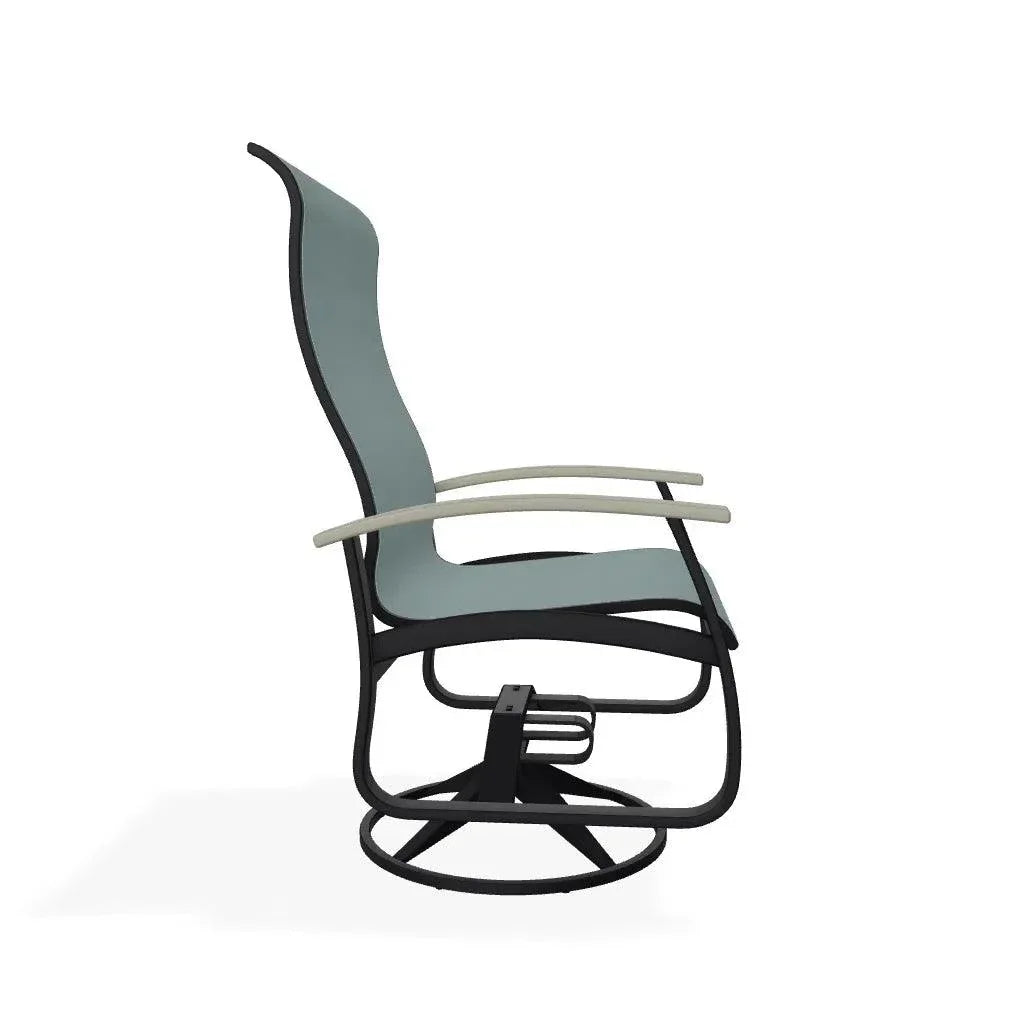 Belle Isle Swivel Rocker with Polymer Arms - LOOMLAN - Telescope - Outdoor Accent Chairs