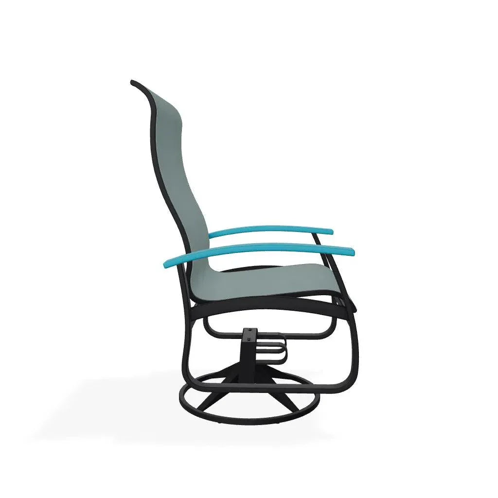 Belle Isle Swivel Rocker with Polymer Arms - LOOMLAN - Telescope - Outdoor Accent Chairs