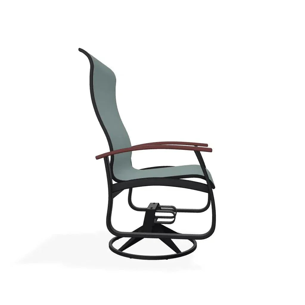 Belle Isle Swivel Rocker with Polymer Arms - LOOMLAN - Telescope - Outdoor Accent Chairs