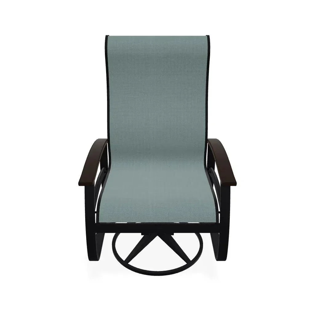 Belle Isle Swivel Rocker with Polymer Arms - LOOMLAN - Telescope - Outdoor Accent Chairs