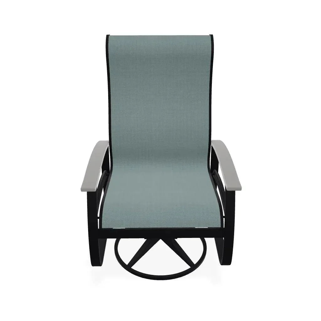 Belle Isle Swivel Rocker with Polymer Arms - LOOMLAN - Telescope - Outdoor Accent Chairs