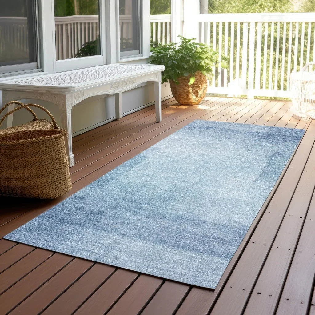 LOOMLAN Rugs Belvara Blue Washable Indoor-Outdoor Rug