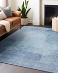 LOOMLAN Rugs Belvara Blue Washable Indoor-Outdoor Rug