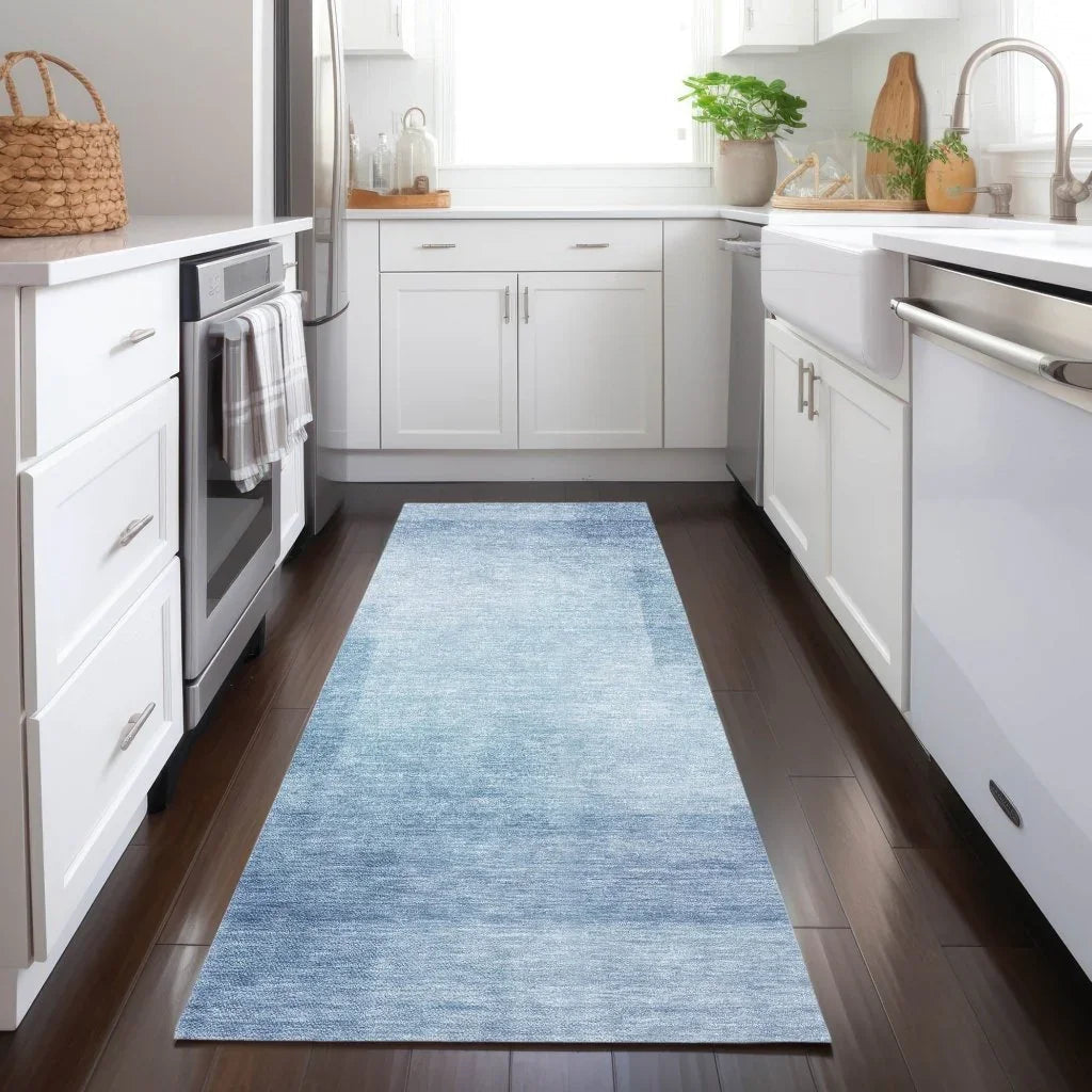 LOOMLAN Rugs Belvara Blue Washable Indoor-Outdoor Rug