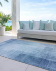 LOOMLAN Rugs Belvara Blue Washable Indoor-Outdoor Rug