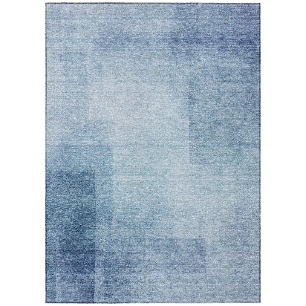 LOOMLAN Rugs Belvara Blue Washable Indoor-Outdoor Rug