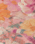 LOOMLAN Rugs Beshira Pink Washable Indoor-Outdoor Rug