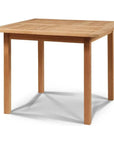 Birmingham 5PC Square Outdoor Table Set Stacking Chairs - LOOMLAN - HiTeak - Outdoor Dining Sets