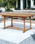 Birmingham 7 - PC Outdoor Extendable Table Set & Chairs - LOOMLAN - HiTeak - Outdoor Dining Sets