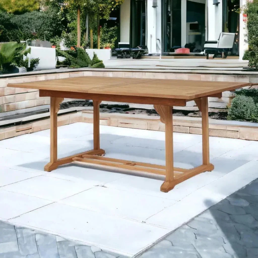 Birmingham 7 - PC Outdoor Extendable Table Set & Chairs - LOOMLAN - HiTeak - Outdoor Dining Sets