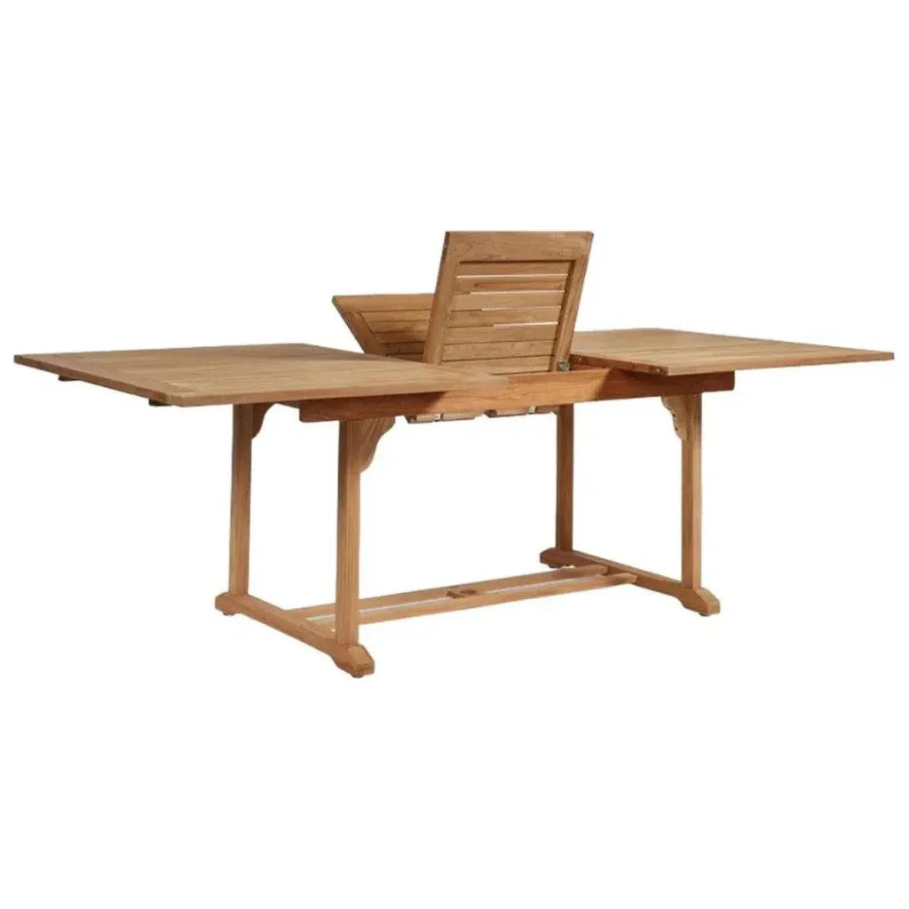 Birmingham 7 - PC Outdoor Extendable Table Set &amp; Chairs - LOOMLAN - HiTeak - Outdoor Dining Sets