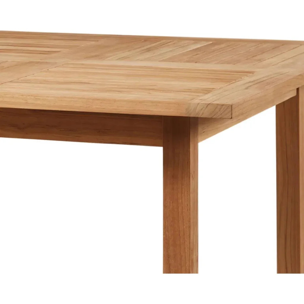 Birmingham Square Outdoor Dining Table Umbrella Hole - LOOMLAN - HiTeak - Outdoor Dining Tables