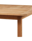 Birmingham Square Outdoor Dining Table Umbrella Hole - LOOMLAN - HiTeak - Outdoor Dining Tables