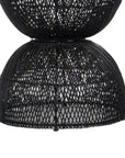 Black Round Side Table Wood Top Wood Base - LOOMLAN - LH Imports - Side Tables