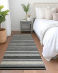 LOOMLAN Rugs Blazyn Black Washable Indoor-Outdoor Rug