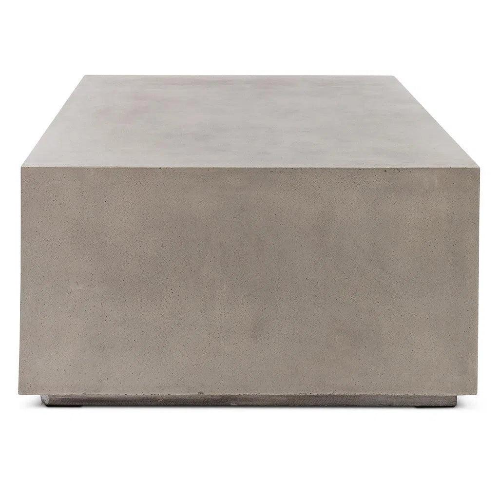 Bloc Concrete Outdoor Rectangular Coffee Table - LOOMLAN - Urbia - Outdoor Coffee Tables
