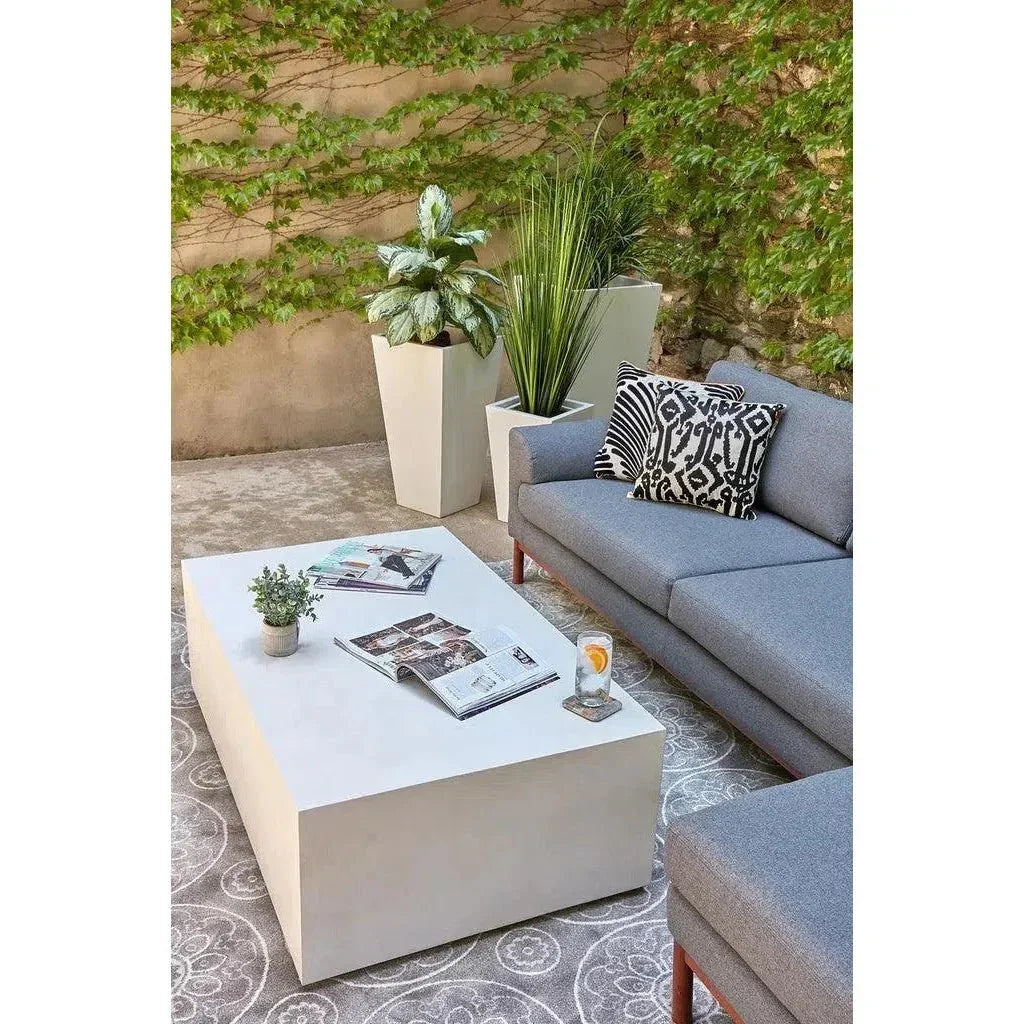 Bloc Concrete Outdoor Rectangular Coffee Table - LOOMLAN - Urbia - Outdoor Coffee Tables