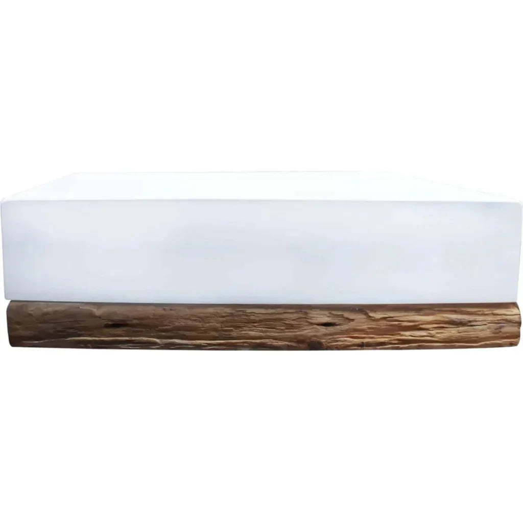 Bodhi Outdoor White Rectangular Coffee Table - LOOMLAN - Artesia - Coffee Tables