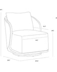 Bora Swivel Lounge Chair Louis Cream - Outdoor - LOOMLAN - SUNPAN - Outdoor Lounge Chairs