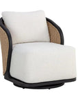 Bora Swivel Lounge Chair Louis Cream - Outdoor - LOOMLAN - SUNPAN - Outdoor Lounge Chairs