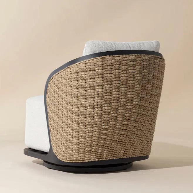 Bora Swivel Lounge Chair Louis Cream - Outdoor - LOOMLAN - SUNPAN - Outdoor Lounge Chairs