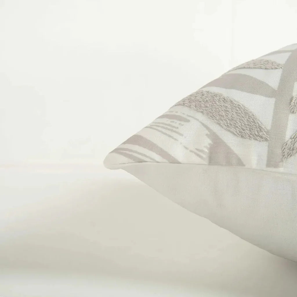 Botanical Ivory Outdoor Throw Pillows - LOOMLAN - LOOMLAN - Outdoor Pillows